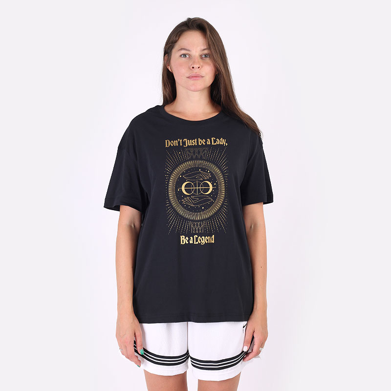 женская черная футболка Nike `Legend` Women's Basketball Boyfriend T-Shirt DJ6388-011 - цена, описание, фото 3